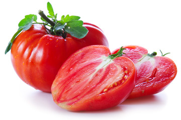 Large mature ox heart tomatoes. 
