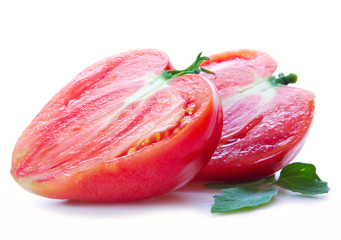 Large heart-shaped tomatoes.