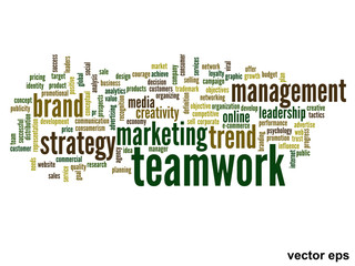 Vector conceptual business word cloud
