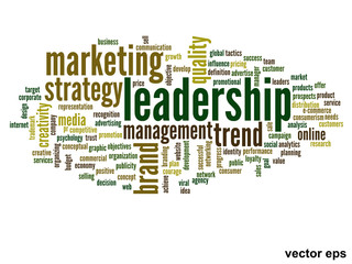 Vector conceptual business word cloud