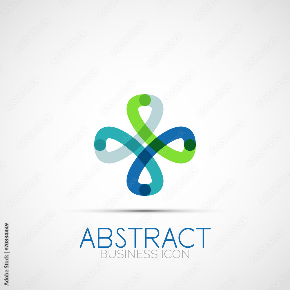 Poster line design loop logo
