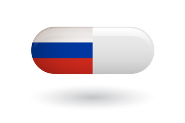 Pill with a flag of Russia