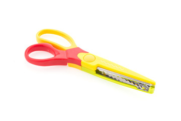 Zigzag scissor isolated on white background