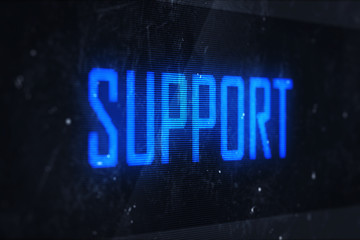 SUPPORT text on virtual screens