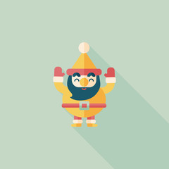 Santa Claus flat icon with long shadow, eps10