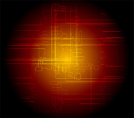 Fototapeta premium Abstract dark red background technical vector
