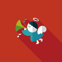 angel flat icon with long shadow, eps10