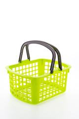Fototapeta premium Shopping plastic basket isolated on white background