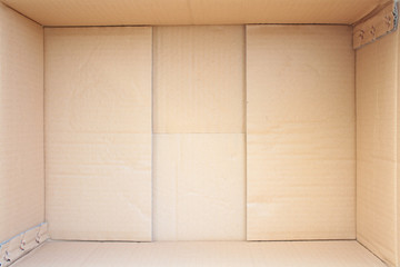 bottom of a corrugated carton