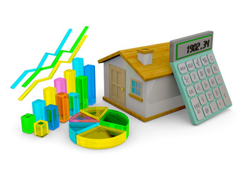 Home Finances Concept - 3D