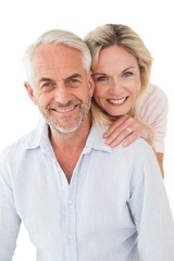 Close up portrait of happy mature couple