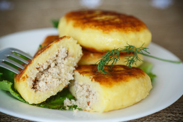Potato cakes with meat