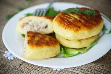 Potato cakes with meat