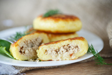 Potato cakes with meat