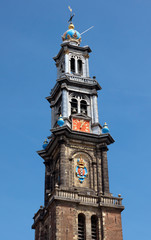 Fototapeta na wymiar Amsterdam - Wester Tower - Westerkerk