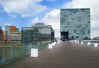 Dusseldorf Panorama with bridge