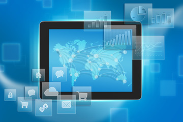 Graphics and icons on the tablet