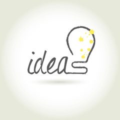 Bulb light idea vector illustration
