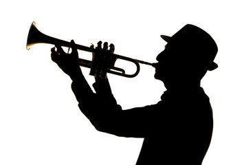trumpetist silhouette