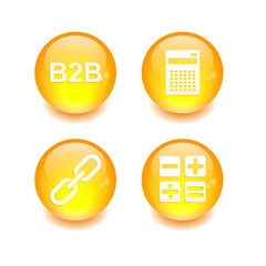 Button icon set 3D internet1