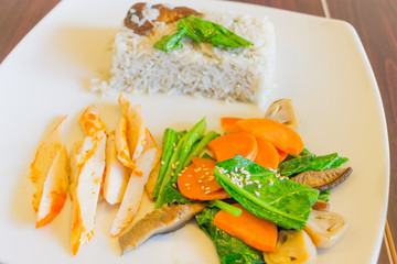 Fried rice with vegetarian