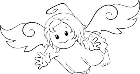Weihnachtsengel Ausmalbild