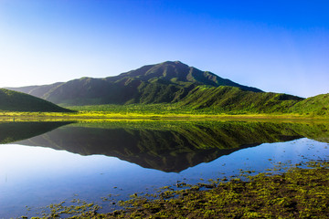 早朝の阿蘇烏帽子岳