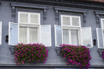 Fototapeta na wymiar windows in samobor