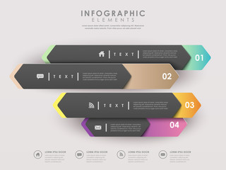 modern paper arrow banners template infographic