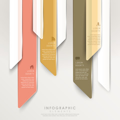 modern abstract translucent arrow bar chart infographic