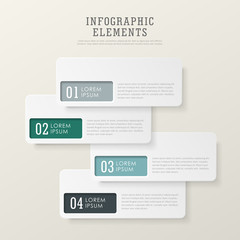modern abstract paper tag infographic elements