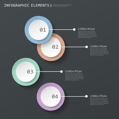 colorful modern paper circle infographic elements