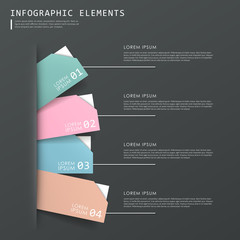 colorful abstract tag infographic elements set