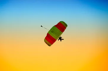 Printed roller blinds Air sports parachute against blue sky