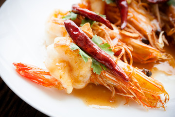 Deep Fried Shrimp with Tamarind Sauce