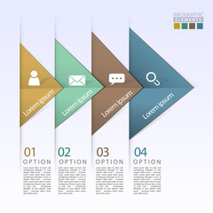 abstract geometric arrow flow infographic elements