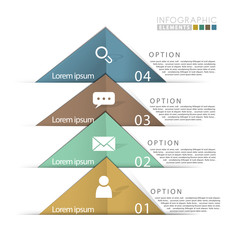 abstract geometric arrow flow infographic elements
