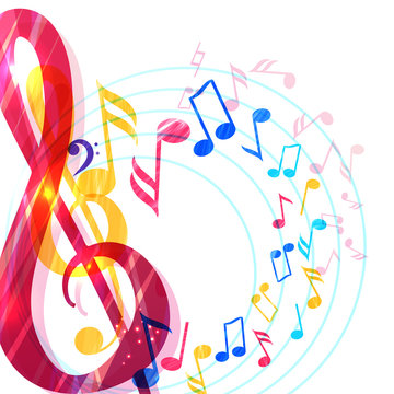 Various music notes background