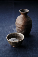 日本酒　熱燗　Japanese hot sake