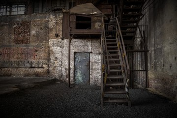 Fototapeta na wymiar Abstract detail of rusty stairs