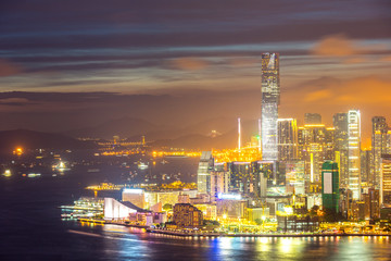 Fototapeta na wymiar Hong Kong city Skyline