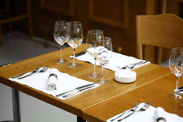 Dinner in a restaurant