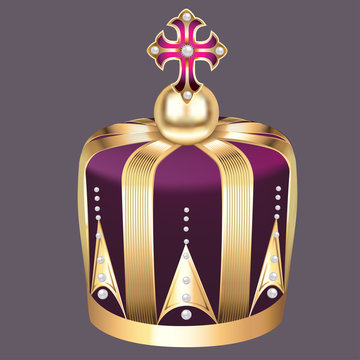 imperial crown of gold and pearls
