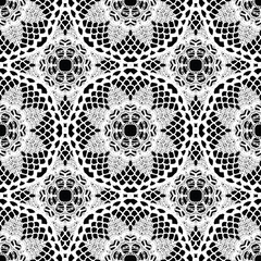 Lace white seamless mesh pattern.