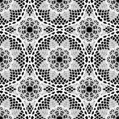 Lace white seamless mesh pattern.