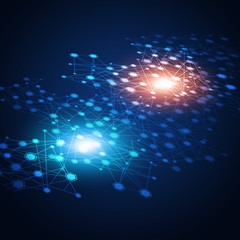 Network Blue Background