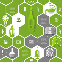 Medical sticker infographic