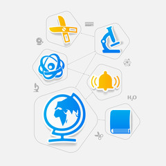 Fototapeta premium education sticker infographic