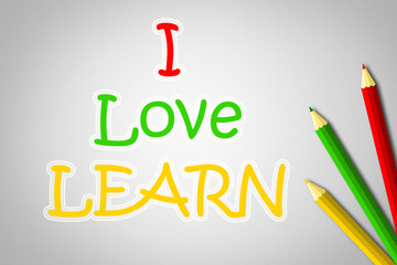 I Love Learn Concept