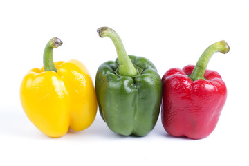 Group of color bell peppers